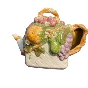 Fruit & Flowers ceramic teapot